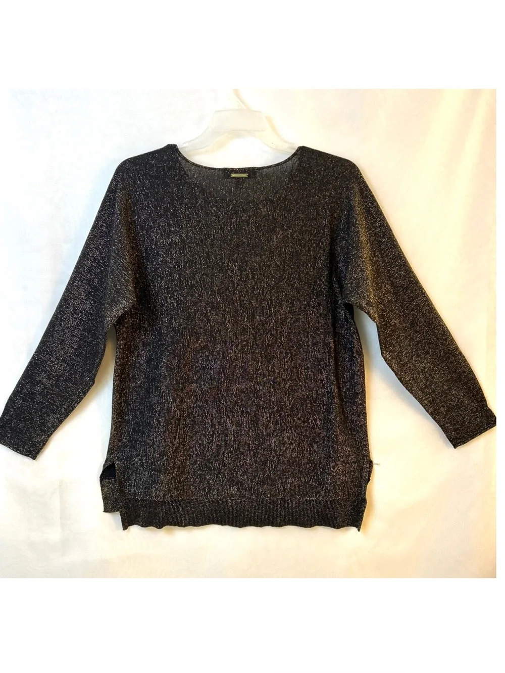Michael Kors Women’s Long Sleeve Black Sparkle Dressy top / Size Large